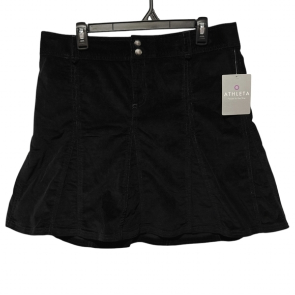 Athleta Skirt Size 12 NWT Whenever Corduroy A-Line Ruffle Western Cowgirl Cowboy - Picture 1 of 5